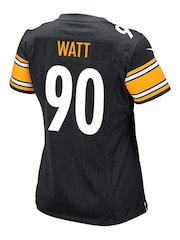 Nike Black NFL Pittsburgh Steelers Home Game Jersey - T.J. Watt Womens - Image 3 of 3