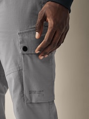 Grey Slim Lightweight Stretch Cargo Utility Trousers - Image 5 of 10