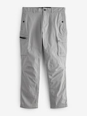 Grey Slim Lightweight Stretch Cargo Utility Trousers - Image 7 of 10