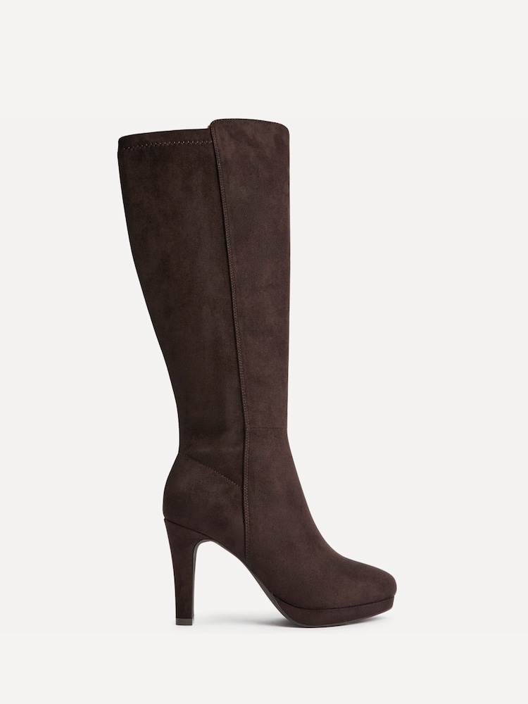 Linzi Brown Encore Platform High Leg Boots - Image 2 of 5 Linzi Brown Encore Platform High Leg Boots - Image 2 of 5
