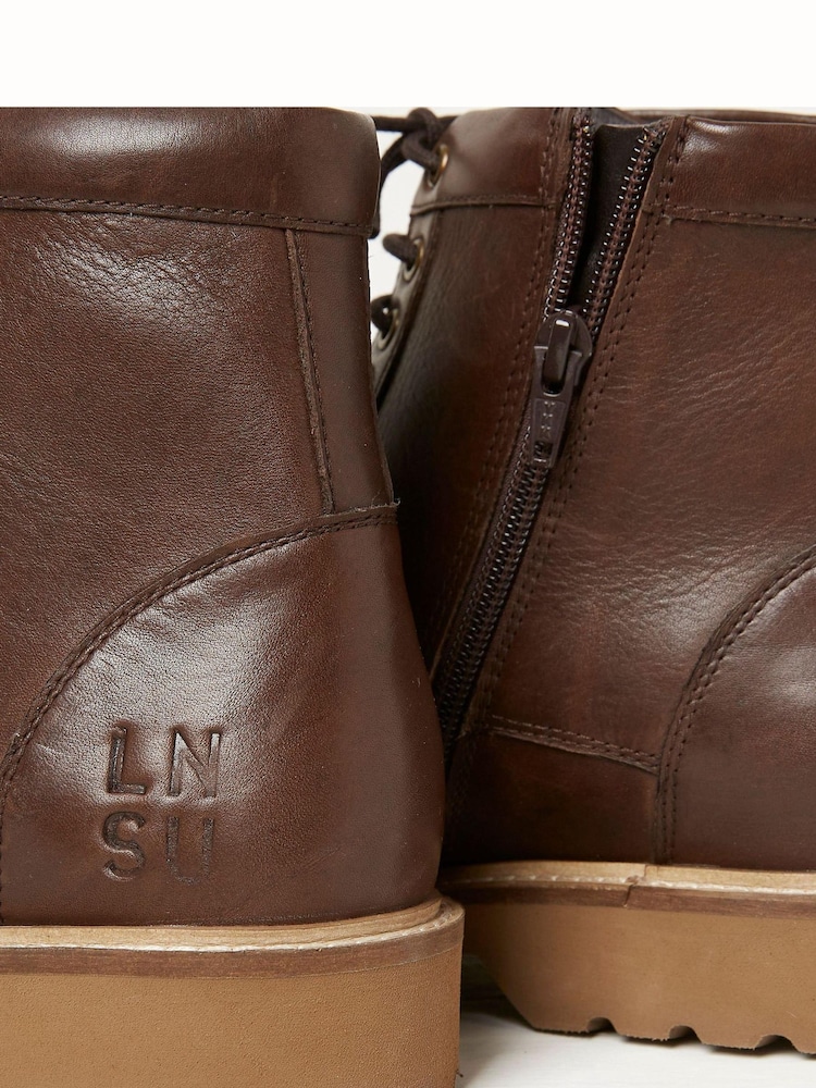 FatFace Brown Aiden Lace Up Ankle Boots - Image 4 of 4
