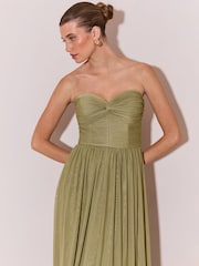 Lipsy Olive Green Bridesmaid Multiway Scarf Maxi Dress - Image 4 of 8