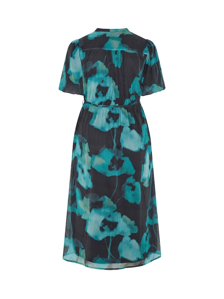 Yours Curve Green London Puff Sleeve Shirt Dress - Image 6 of 6 Yours Curve Green London Puff Sleeve Shirt Dress - Image 6 of 6