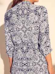Myleene Klass Blue Paisley Printed Shirt Dress - Image 5 of 6