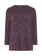 Yours Curve Purple Soft Touch Long Sleeve Jumper - Image 5 of 6