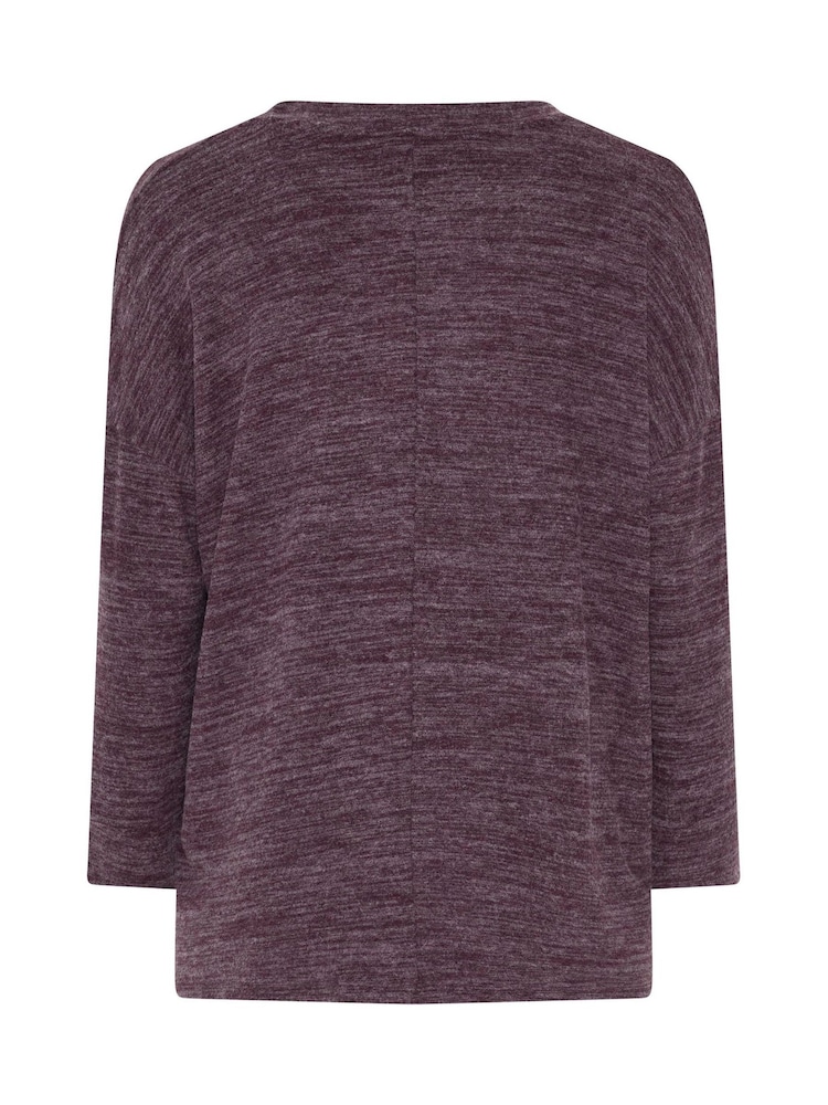 Yours Curve Purple Soft Touch Long Sleeve Jumper - Image 6 of 6