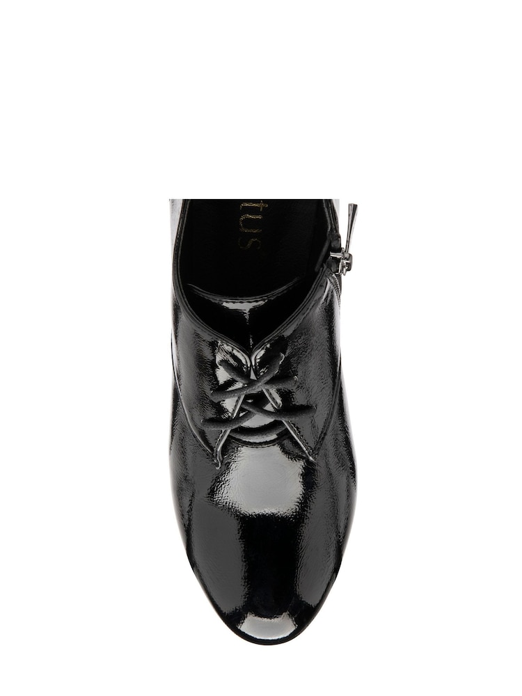 Lotus Black Patent Lace Up Trouser Shoes - Image 1 of 4