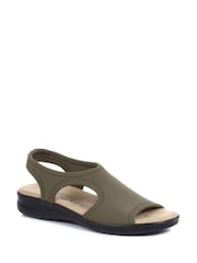Pavers Green Ladies Stretch Sandals - Image 2 of 5