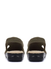 Pavers Green Ladies Stretch Sandals - Image 3 of 5