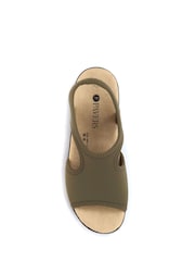 Pavers Green Ladies Stretch Sandals - Image 4 of 5