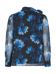 Yours Curve Black London Dramatic Side Bow Blouse - Image 6 of 6