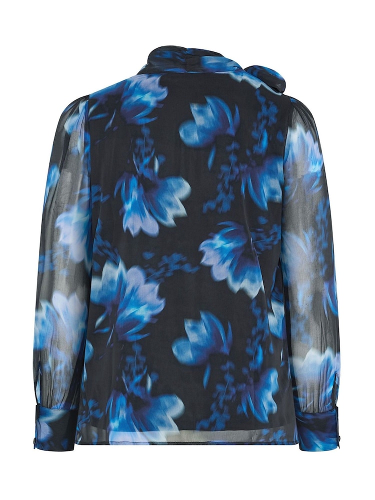 Yours Curve Black London Dramatic Side Bow Blouse - Image 6 of 6 Yours Curve Black London Dramatic Side Bow Blouse - Image 6 of 6