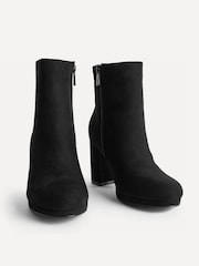 Crno - Linzi Merit Platform Block Heel Ankle Boots - Slika 3 od 5