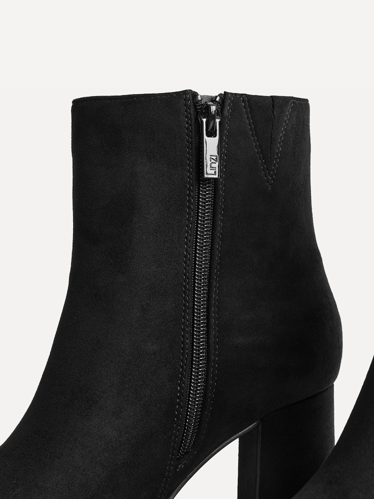Crno - Linzi Merit Platform Block Heel Ankle Boots - Slika 5 od 5