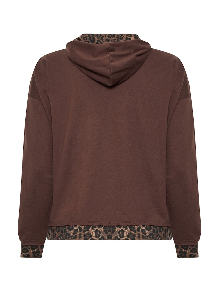 Yours Curve Brown Limited Leopard Hoodie - Image 6 of 6 Yours Curve Brown Limited Leopard Hoodie - Image 6 of 6