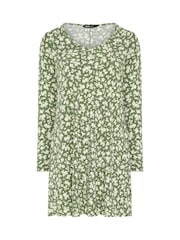 Yours Curve Green Ribbed Tunic Top - Image 5 of 6