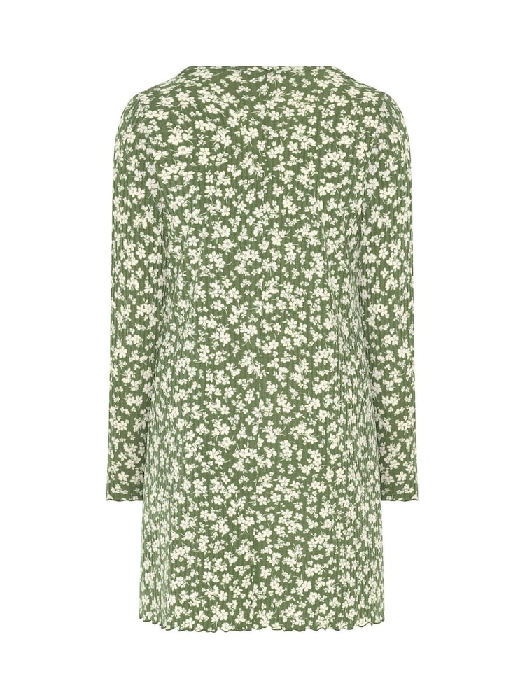 Yours Curve Green Ribbed Tunic Top - Image 6 of 6