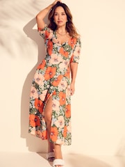 Myleene Klass Green Foral Wrap Dress - Image 1 of 6