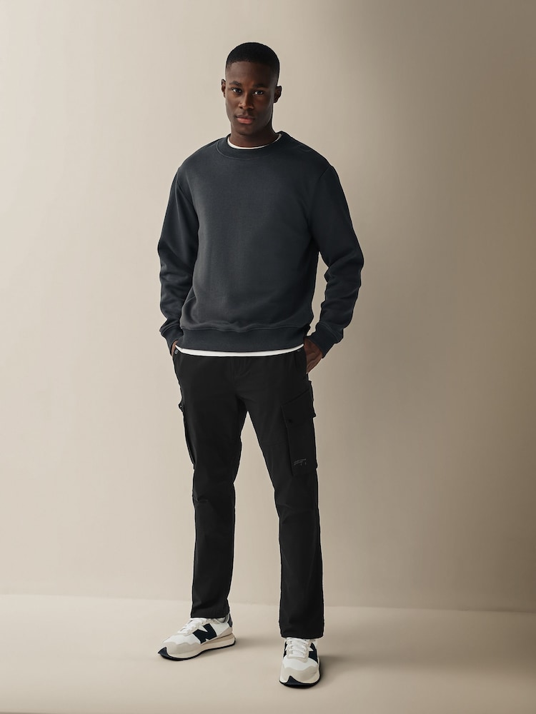 Noir - Pantalon cargo léger et stretch - Image 3 of 9
