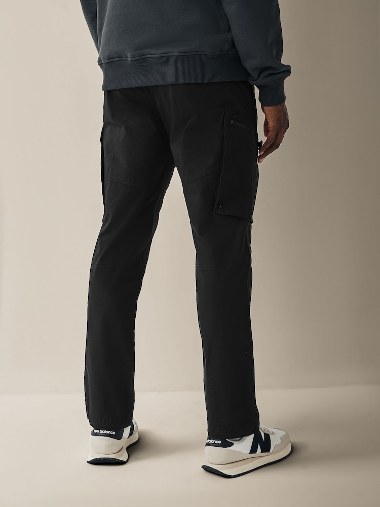 Noir - Pantalon cargo léger et stretch - Image 4 of 9