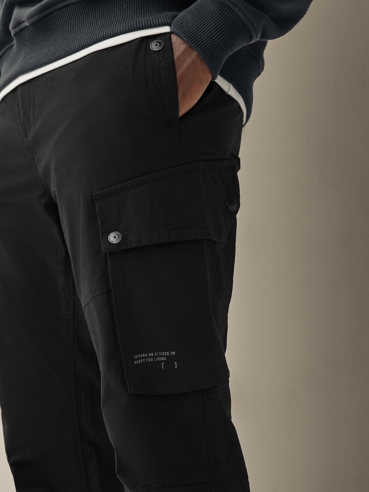 Noir - Pantalon cargo léger et stretch - Image 5 of 9