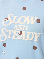 تيشرت Limited Slow & Steady بنقشة بولكا دوت من Yours Curve - صورة 6 من 6