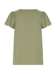Yours Curve Green Linen Blouse - Image 6 of 6