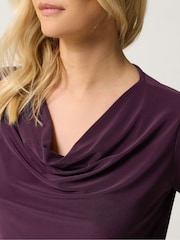 M&Co Purple Cowl Long Sleeve Top - Image 4 of 6