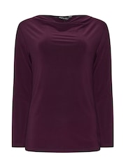 M&Co Purple Cowl Long Sleeve Top - Image 5 of 6