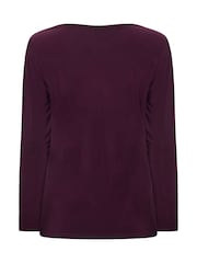 M&Co Purple Cowl Long Sleeve Top - Image 6 of 6