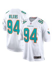 Nike White NFL Miami Dolphins Game Road Jersey - Christian Wilkins - Image 1 of 3