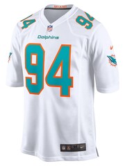 Nike White NFL Miami Dolphins Game Road Jersey - Christian Wilkins - Image 2 of 3