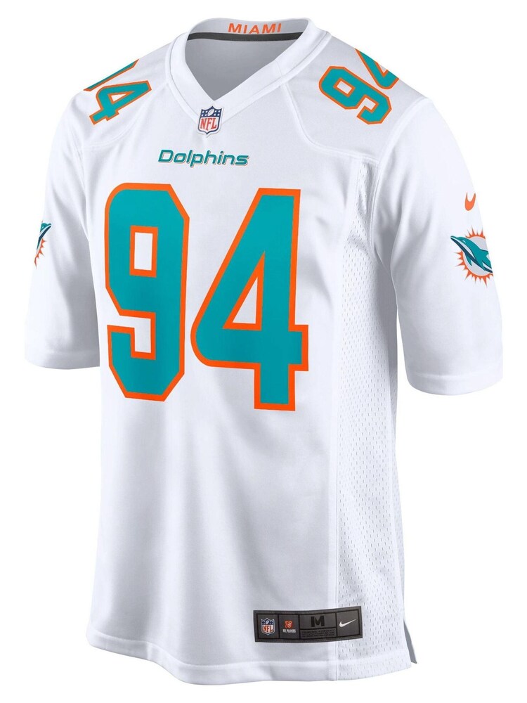 Nike White NFL Miami Dolphins Game Road Jersey - Christian Wilkins - Image 2 of 3