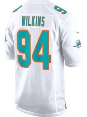 Nike White NFL Miami Dolphins Game Road Jersey - Christian Wilkins - Image 3 of 3