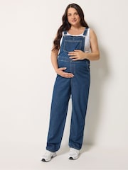 Long Tall Sally Blue Maternity Relaxed Dungarees - Image 2 of 6