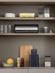 Brabantia Matt Steel Fingerprint Proof Roll Top Bread Bin - Image 1 of 5