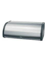 Brabantia Matt Steel Fingerprint Proof Roll Top Bread Bin - Image 2 of 5