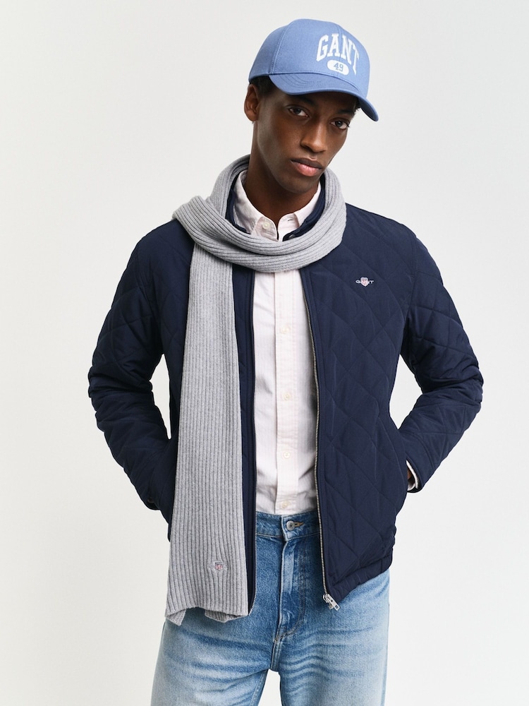 GANT Blue Quilted Windcheater Jacket - Image 1 of 5 GANT Blue Quilted Windcheater Jacket - Image 1 of 5