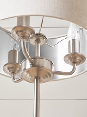 Brushed Chrome Burford 3 Light Table Lamp - Image 2 of 7