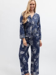 צבע כחול בעיטור גלגל המזלות - Cyberjammies Print Pyjamas Set - תמונה 2 מתוך 4