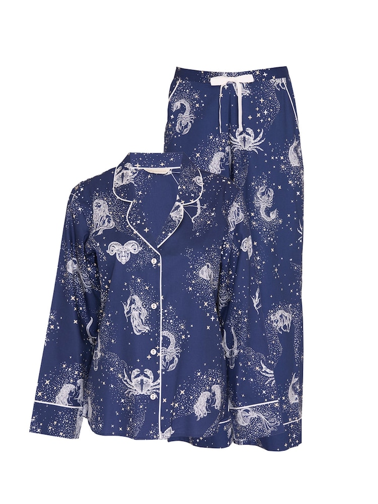צבע כחול בעיטור גלגל המזלות - Cyberjammies Print Pyjamas Set - תמונה 4 מתוך 4