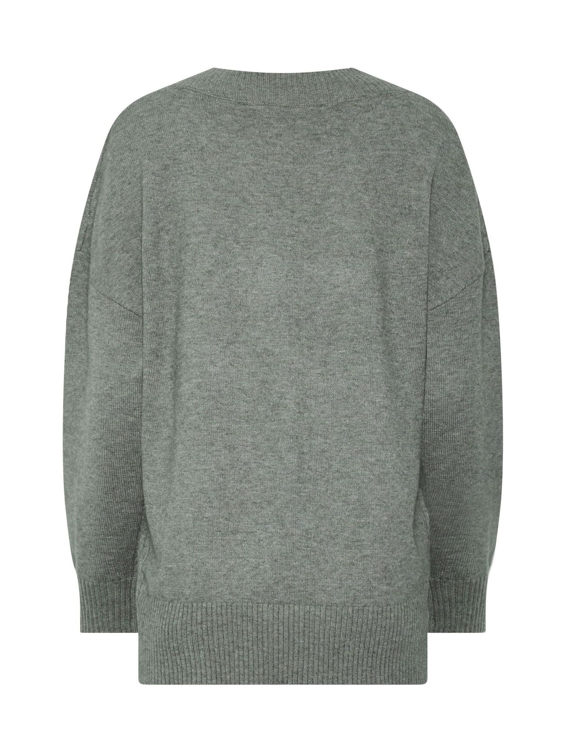 Buy Long Tall Sally Grey V-Neck Knitted Jumper from Next USA