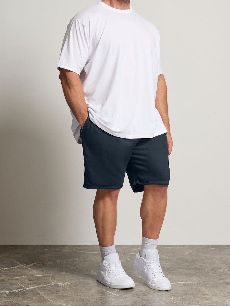 BadRhino Big & Tall Blue Jogger Shorts With Zip Pockets - Image 1 of 6 BadRhino Big & Tall Blue Jogger Shorts With Zip Pockets - Image 1 of 6
