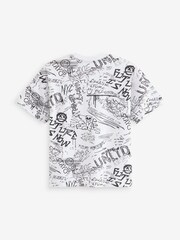 White Graffiti Short Sleeve Graphic T-Shirt (3-16yrs) - Image 2 of 2