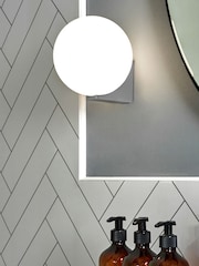 BHS Chrome Thiva 1lt IP44 Wall Light - Image 1 of 1