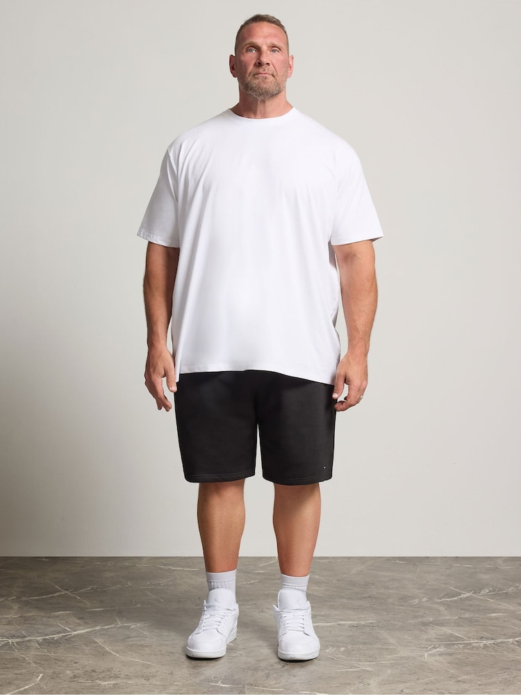 BadRhino Big & Tall Black Jogger Shorts With Zip Pockets - Image 2 of 6 BadRhino Big & Tall Black Jogger Shorts With Zip Pockets - Image 2 of 6