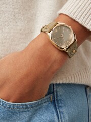 Brown Tab Detail Strap Watch - Image 1 of 3