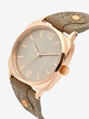 Brown Tab Detail Strap Watch - Image 3 of 3