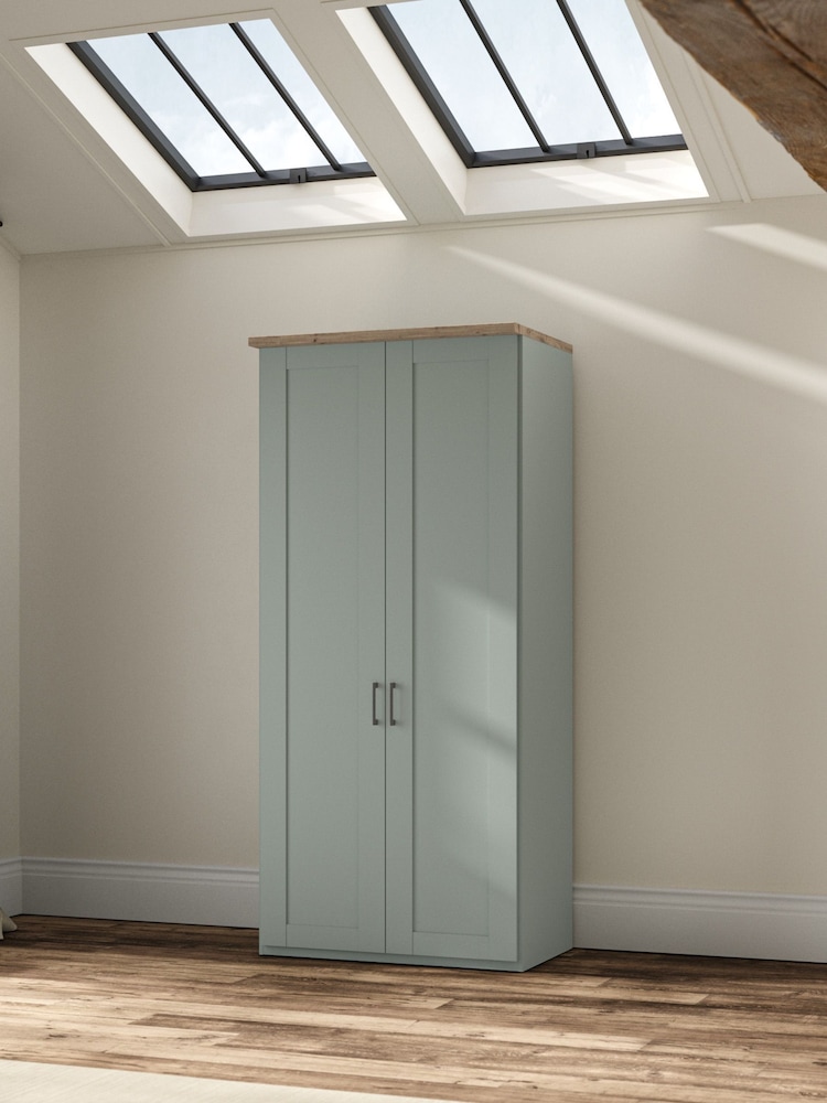 Wiemann Sage Green Truro Double Wood Semi Fitted Wardrobe - Image 1 of 4