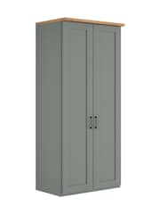 Wiemann Sage Green Truro Double Wood Semi Fitted Wardrobe - Image 2 of 4